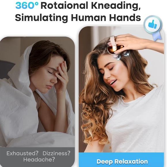 New Rose Gold Pink Scalp Massager - Picture 2 of 3